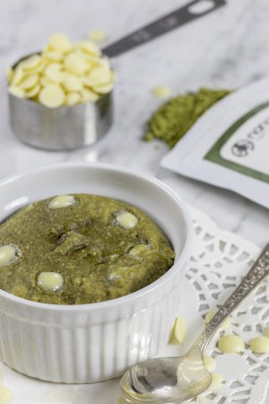 White Chocolate Green Tea Mug Cake