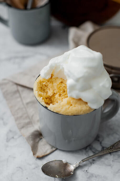 Keto Vanilla Mug Cake Recipe Tasteaholics 